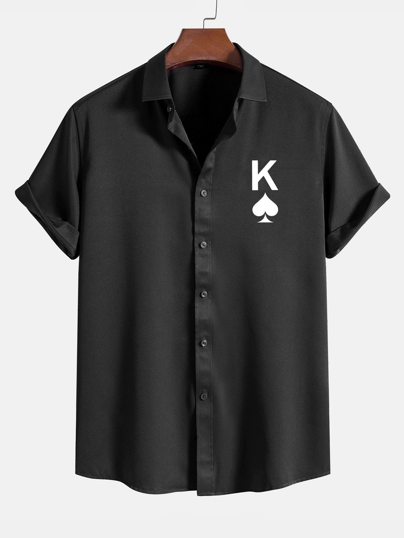 Poker Spades Graphic Print Shirts