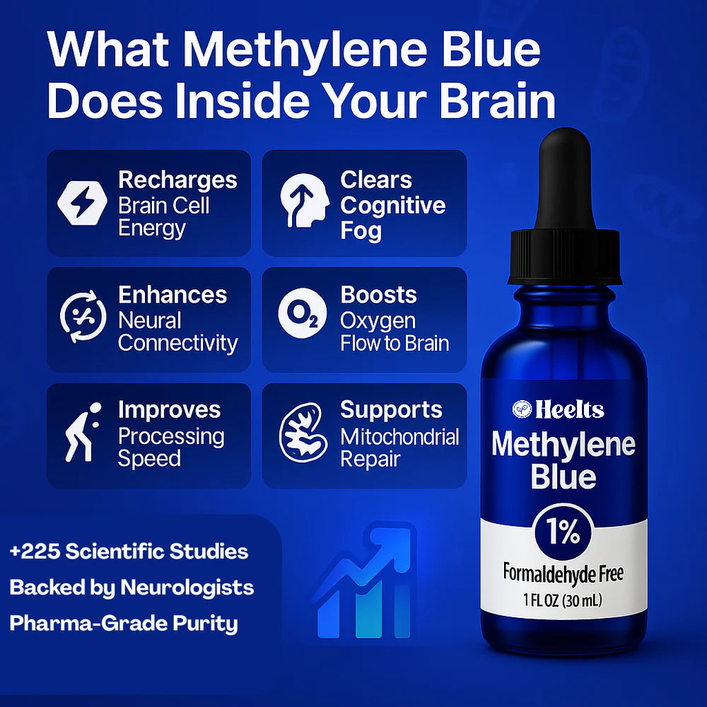 Methylene Blue – Cellular Energy & Brain Focus Booster for Mental Clarity
