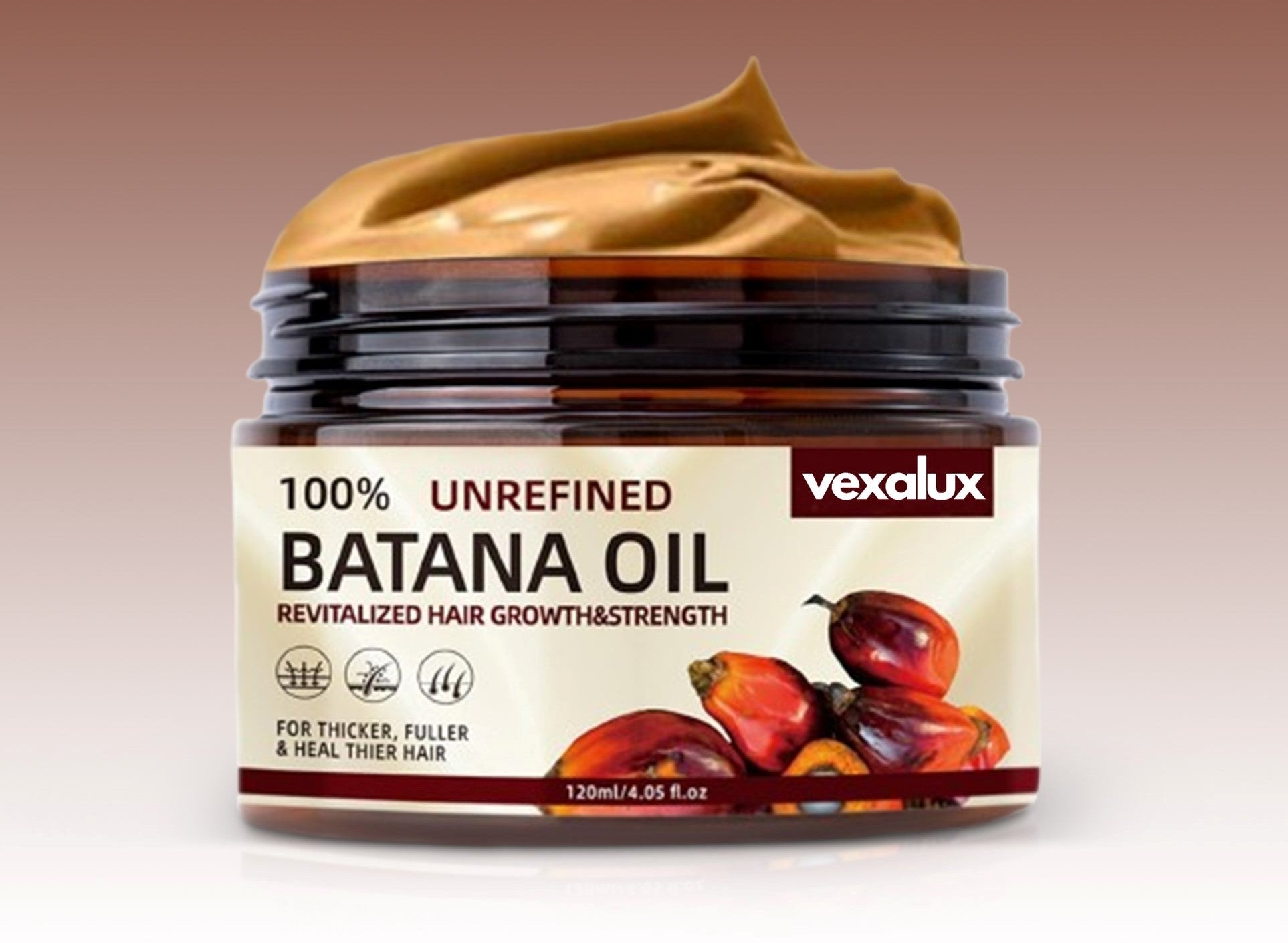 Vexalux™ | 100% Unrefined Batana Oil – Hair Growth, Repair & Deep Scalp Nourishment